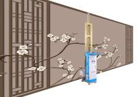 máquina de impressão da parede da altura 3D de 329cm, máquina imprimindo mural