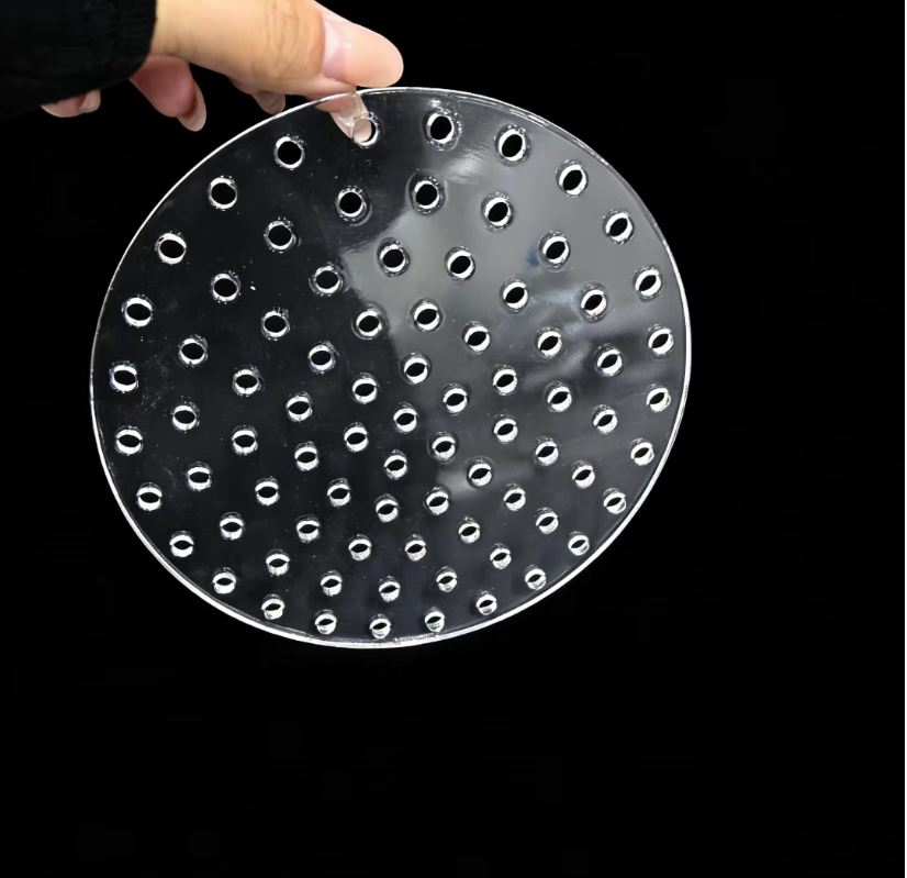 CNC Processing Customized Clear Glass Wafer Fused Quartz Plate Quartz Glass Disc with Hole