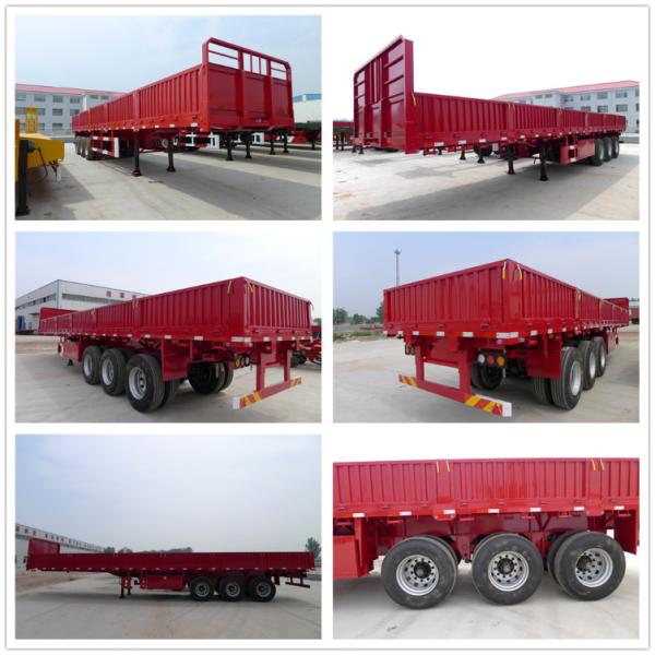 3 Axle 40 50 60 Ton Fence Side Wall Cargo Trailer with Jost 2.0 or 3.5 Inch King Pin