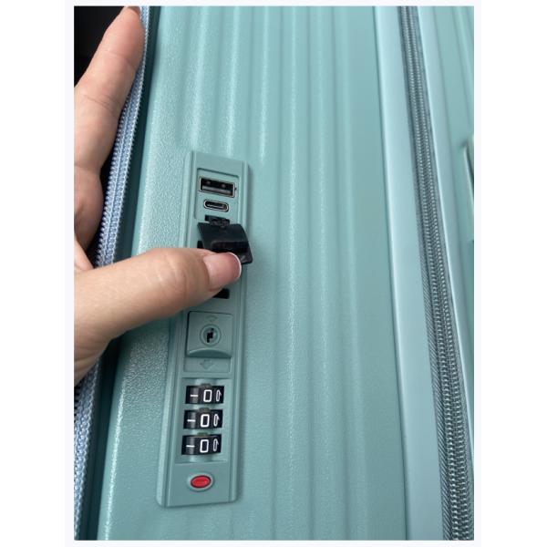 Chargeur USB Chariot en aluminium Unisexe Vaisseau de bagages ABS PC Chariot à roulettes et serrure combinée pour accessoire de voyage