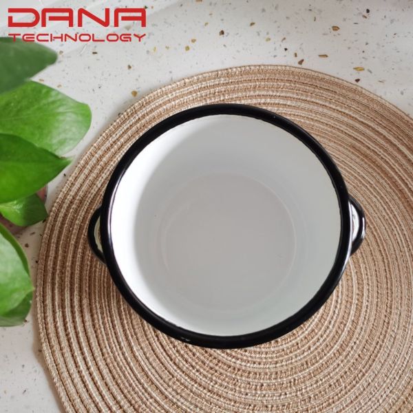 Daily Classical 1.5L Enamel Container Featuring Fine Mesh Strainer Designed for Bacon Grease Filtering