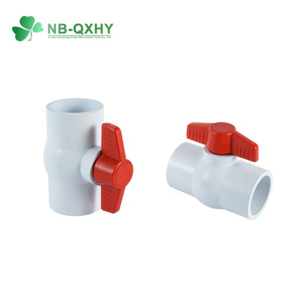 Straight Through Type PVC Ball Valve with Different Handle and ISO9001 Conforming