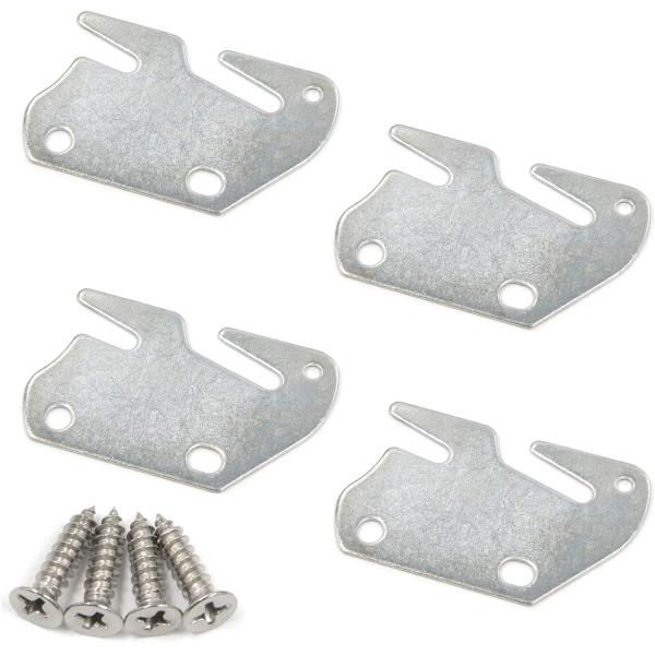 10 placas de gancho para camas de madera marco soporte de cabeza de tabla de pie de reemplazo