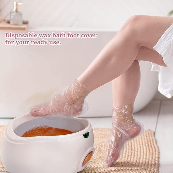 biodegradable, sustainable, recycled Disposable Mitts Booties Plastic Socks And Gloves Liners For Hand & Foot Hot Wax