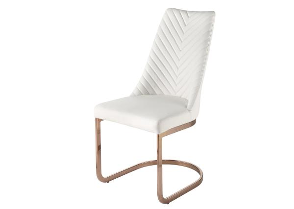 Chrome Metal Frame 10KGS 99*48*62cm PU Leather Dining Chair