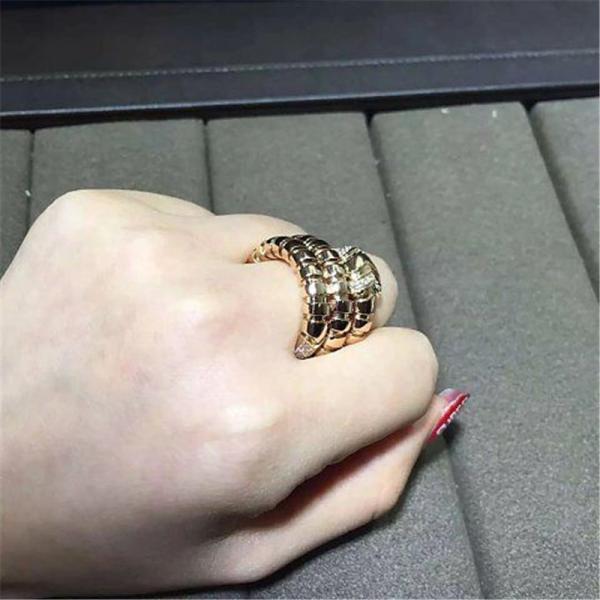 Luxury jewe factory serpenti series ring 18k white gold yellow gold rose gold diamond  ring