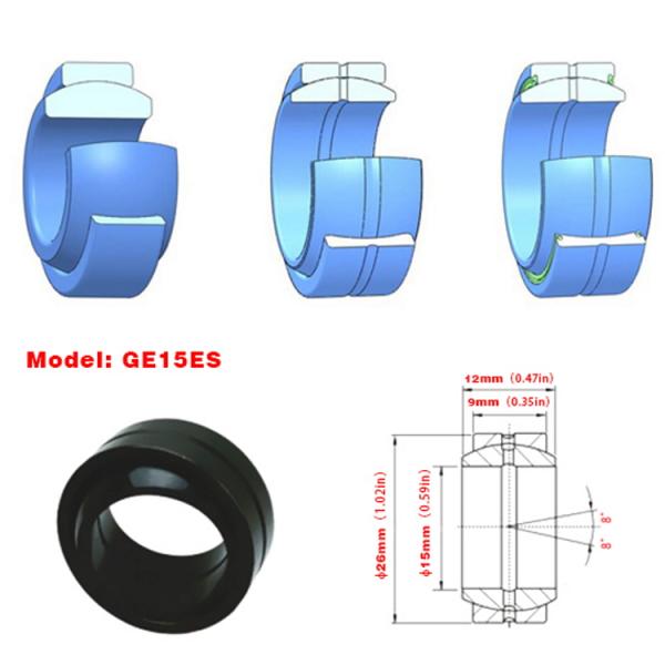 Radial GE15ES-2RS Self Aligning Plain Bearing 15x26x12mm