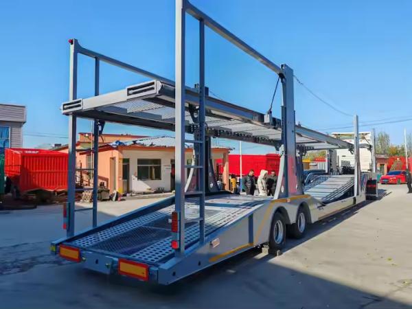 Heavy Duty 2 Axles Car Hauler 6-8 Car Carrier Truck Trailer European Style Car Hauling Utility Trailer with Air Suspension