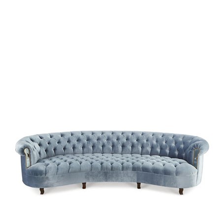 French style arcshape living room furniture sofa chesterfield button tufted sofa event wooden velvet fabric sofa