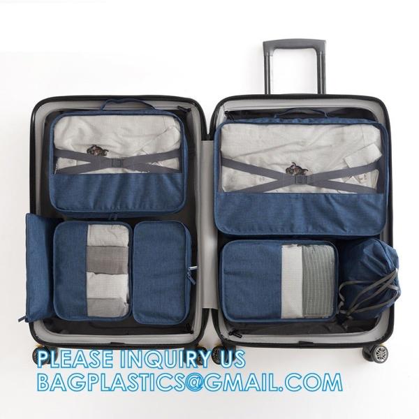 Packing Cubes Travel Luggage Organizers With Laundry Bag,Shoe Bag And Toitetrybag, Luggage For Carry On Suit