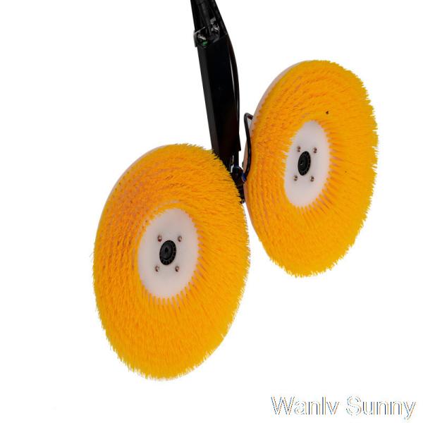 Double Heads Spin Brush for Portable Lithium Battery Powered Photovoltaic Panels Cleaning