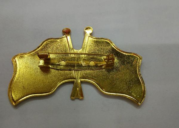 Modern Brief Style Brass Arab States Flag Breastpin / Enamel Lapel Pins