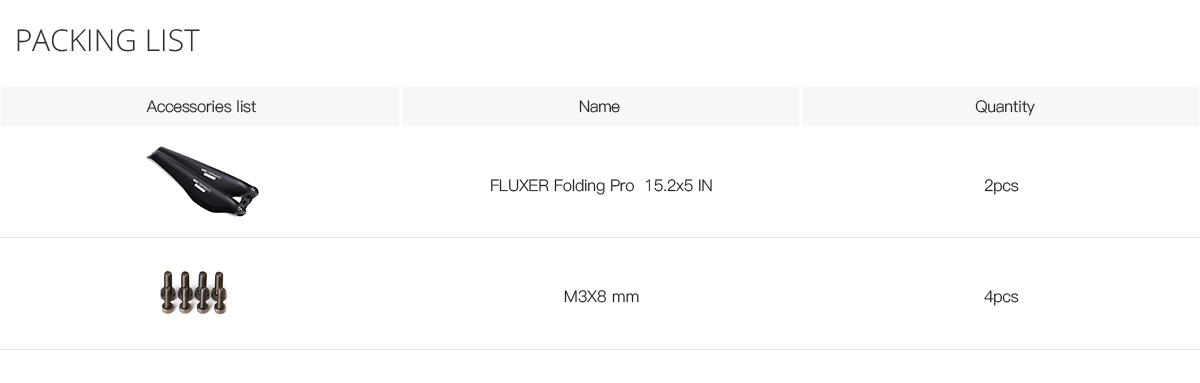 FLUXER Pro 15.2x5 в глянцевом углеродном волокне складной винт