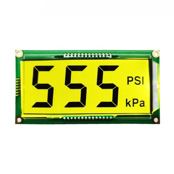Custom Display Module 3 Digit Yellow Backlight Black Words with PCB