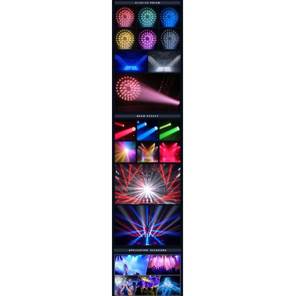 230W 7R RGBW Beam Moving Head Lights 24 Prism 17 Gobo Сценальный свет для DJ KTV Ночного клуба