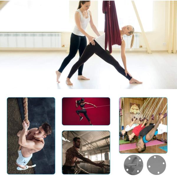 Стандартная стена потолок крепление крепление для тренажерного зала дома подвески ремни кольца фитнес-тренинги йога качаться боевые веревки