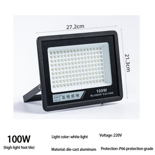 Aluminum Alloy Advertising Floodlight with 120lm Luminous Flux and 180° Beam Angle