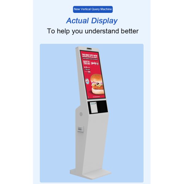32 Inch Indoor Windows Restaurant Food Self Order Machine Upright All-In-One SDK for Payment Kiosk