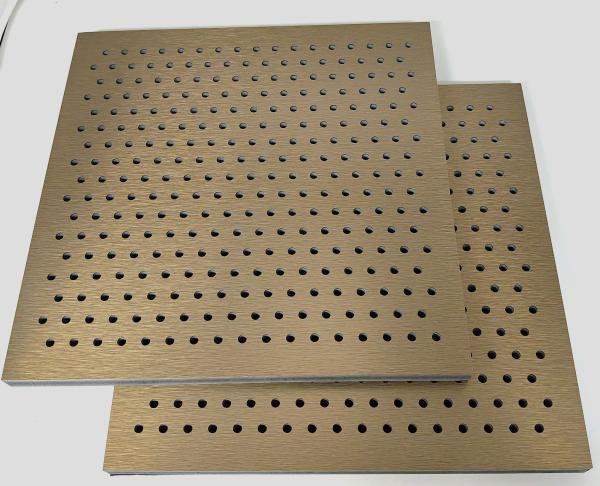 OEM Veneer Perforated Acoustic Panel Ceiling Tile Sound Absorber