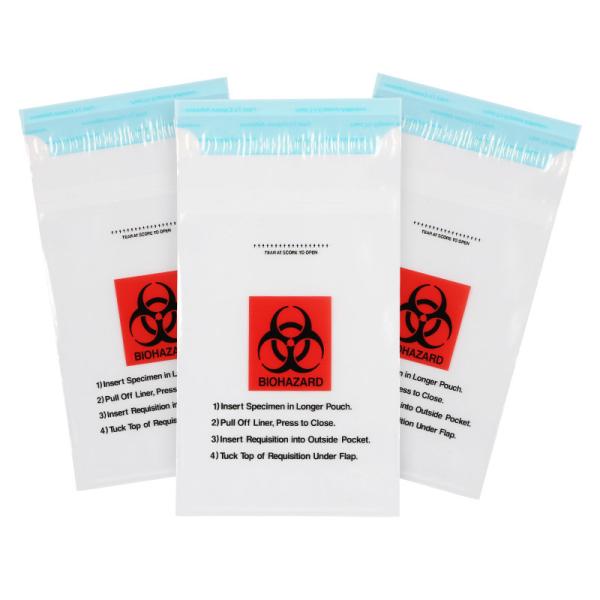 95kap del LDPE Ziplock del Biohazard de las bolsas de plástico de la autoclave densamente 0.04m m