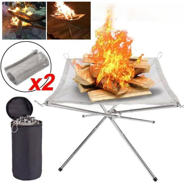 Folding bonfire rack equipment outdoor camping burning rack