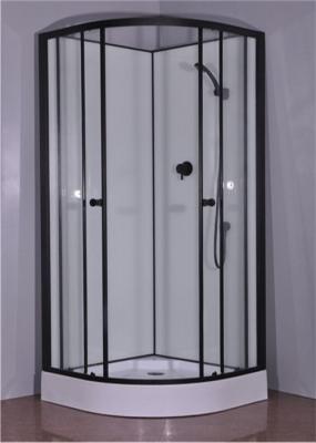 900*900*2150mm Black  Aluminium Alloy Frame Toughened Glass Shower Cabin