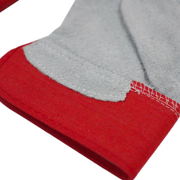 Soft Lining Leather Heat Resistant Gloves , Forge Mig Fireplace High Temperature Safety Gloves