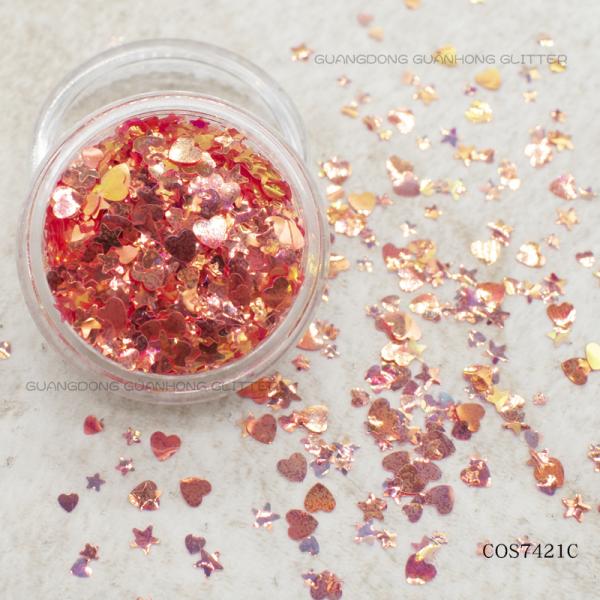 3mm White Loose Reflective Chunky Eye Glitter Bulk For Nails Lip