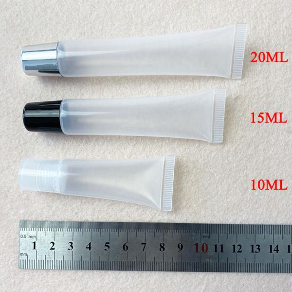 Трубки 10ml 15ml 20ml выжимкы лоска губы ABS PP косметические пустые