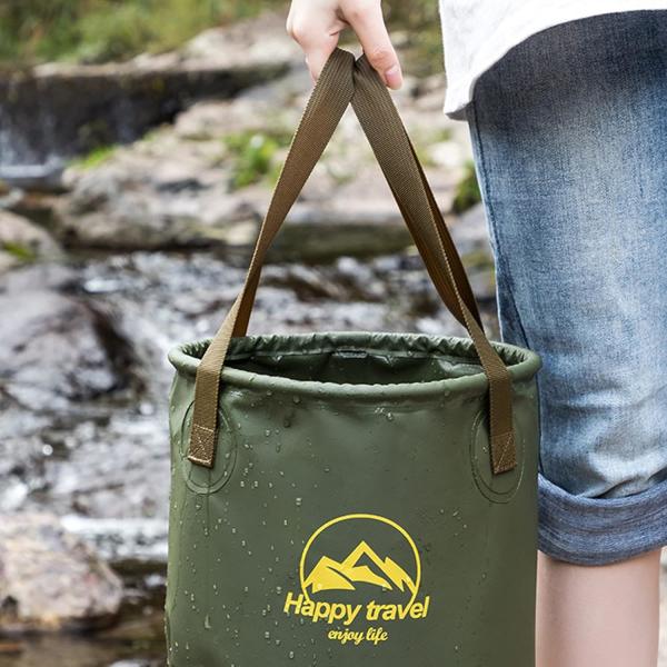 Collapsible Bucket 5.3 Gallon Portable Camping Outdoor Buckets Water Container Basin Foldable for Hiking Travel