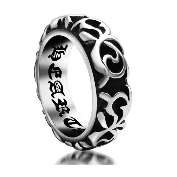 Gothic carved ten new titanium steel inner wall pitting the word edition titanium steel