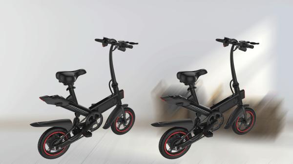 36V Mini Full Size Folding Electric Bike With Leisure Range 60km White / Black