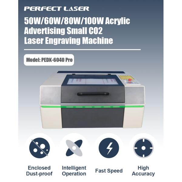 Pequeño tipo publicitario de acrílico de la refrigeración por agua de la máquina de grabado del laser del CO2