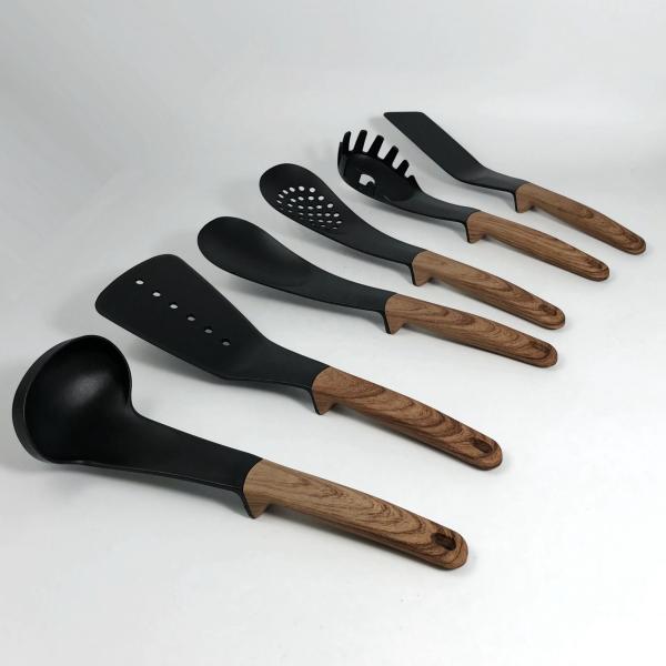 Kitchen Accessories Cooking Utensils Non Toxic Customized with Black ABS Handle Tools