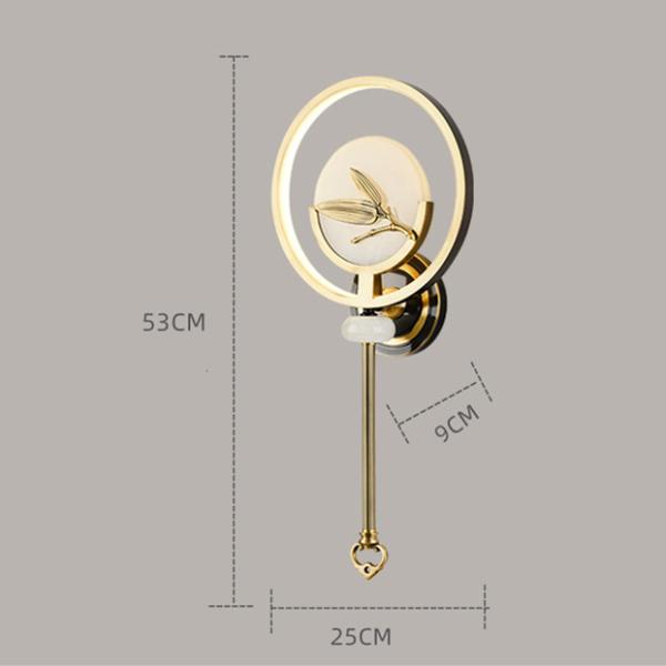 Todo el pasillo de cobre de la escalera de la pared de la cama TV de Jade Wall Lamp For Bedroom