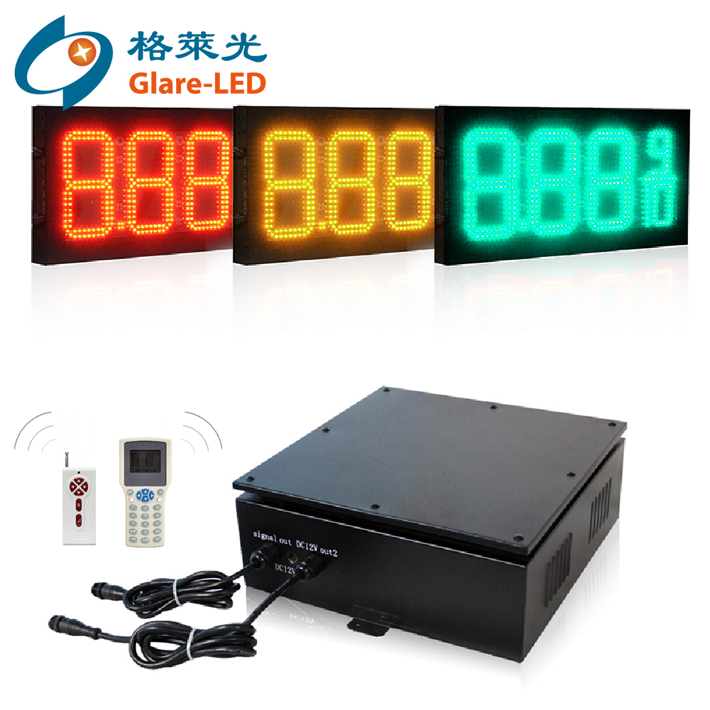 Outdoor LED Gas Price Sign 8 Inch Digit Height IP65 Weatherproof Aluminum Frame CE Certified Fuel Price Display