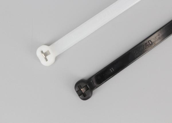 Nylon cable tie with stainless steel inlay lock (Marine cable tie)