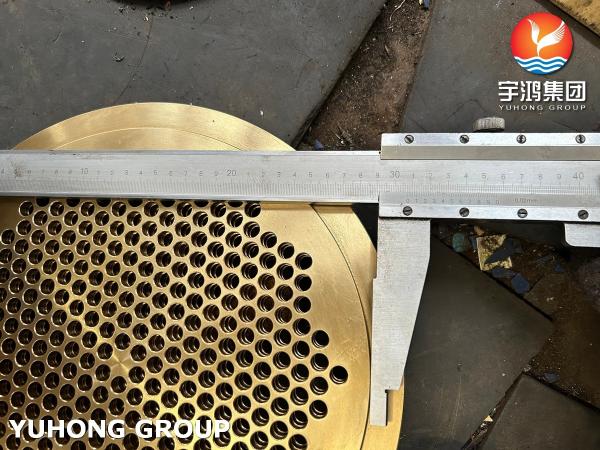 ASME SB171 C46400 Cooper Alloy TubeSheet 4-80mm Thk for Marine Heat Exchangers