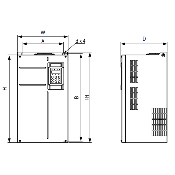 High Torque 75 kW Vector Control Variable Frequency Drive VFD for Industrial Motors