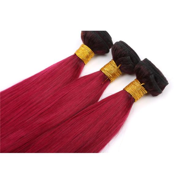 12-24 Inches Burg with Dark Roots 8A Grade Unprocessed Virgin Hair Extension