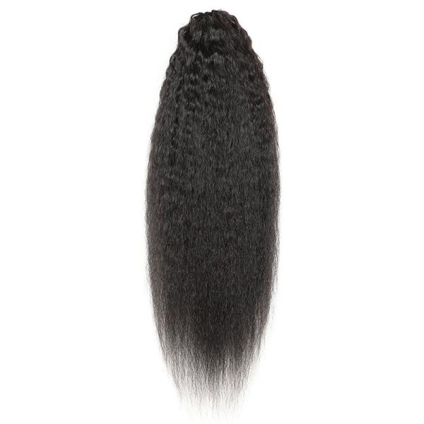 0.2kg Drawstring Human Hair Kinky Straight Ponytail Extensions for Women 2022