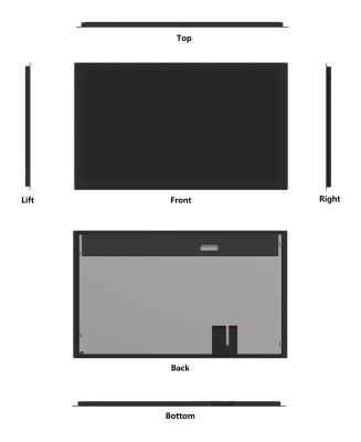 10 pontos de TFT LCD tela táctil capacitivo de 21,5 polegadas