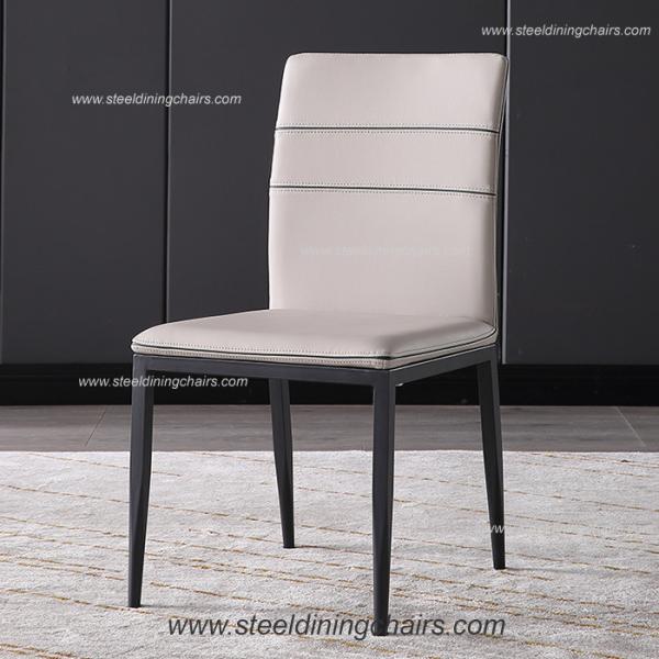 4 Stitches Faux Leather Upholstered 48cm 45cm 87cm Steel Restaurant Chair