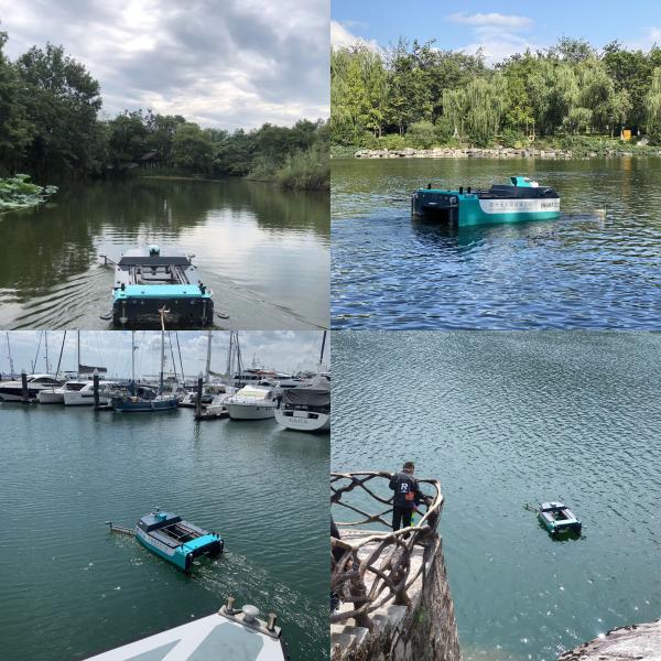 Aluminum SMURF Autonomous Surface Vehicles Unmanned Hydrographic Survey Boat