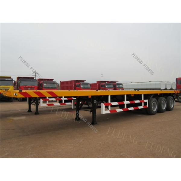 40ft container carry flatbed truck trailer Air suspension super single tire for Tanzania