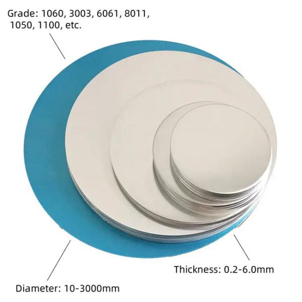 1050 1060 1100 3003 Aluminium Disc Aluminium Circle Round for Cookwares and Lights