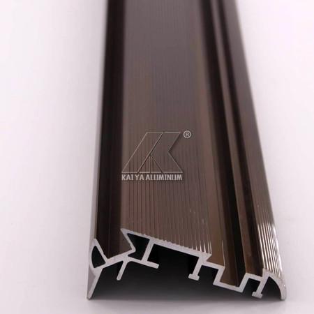 6000 Furniture Aluminium Profiles Bronze Powder Coating High Precision With LED