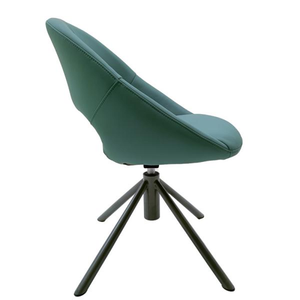 Silicone Leather Swivel Side Chair ,  Modern Elegant Swivel Chair
