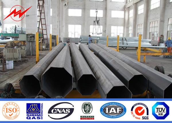 30m power coating galvanized Eleactrical Power Pole for 110kv cables