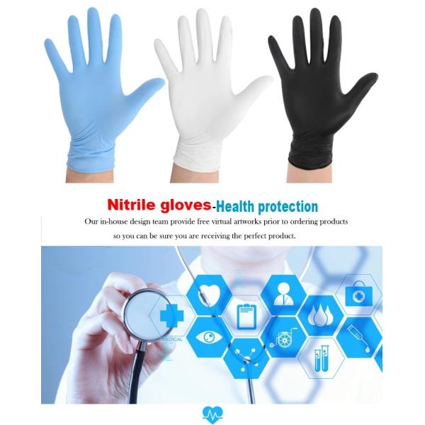 Personal Respiratory Protection Nitrile Disposable Gloves  Ce Fda Certified